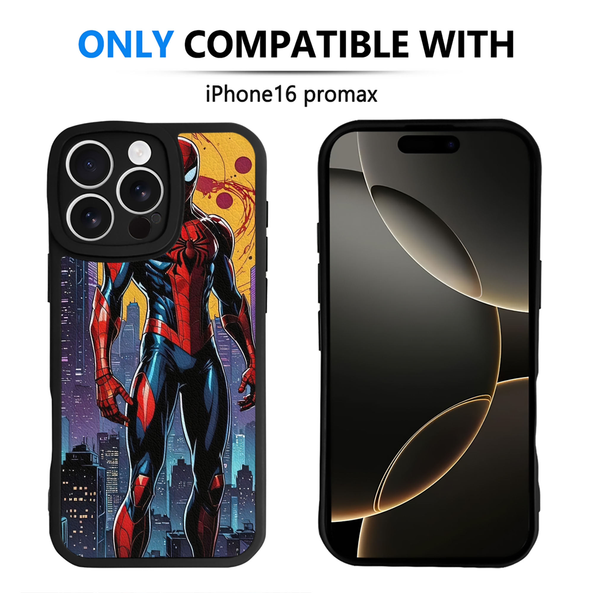 Spider Man スパイダーマン 【iPhone 16シリーズ対応】シリコンスマホケース（レザー調） 材質：シリコン